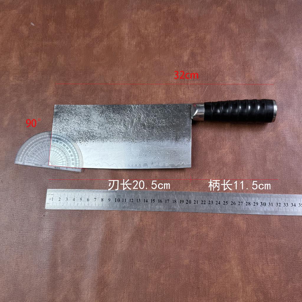 8 Inch Slicing Knife Handmade Forged Damascus Steel VG10 Blade Ebony Handle Chef Cutting Vegetables Cleaver Meat Kitchen Knives