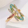 Retro Trendy  Creative Dragonfly Ring, Women's Niche Ethnic Style Holiday Party Accessories Jewelry