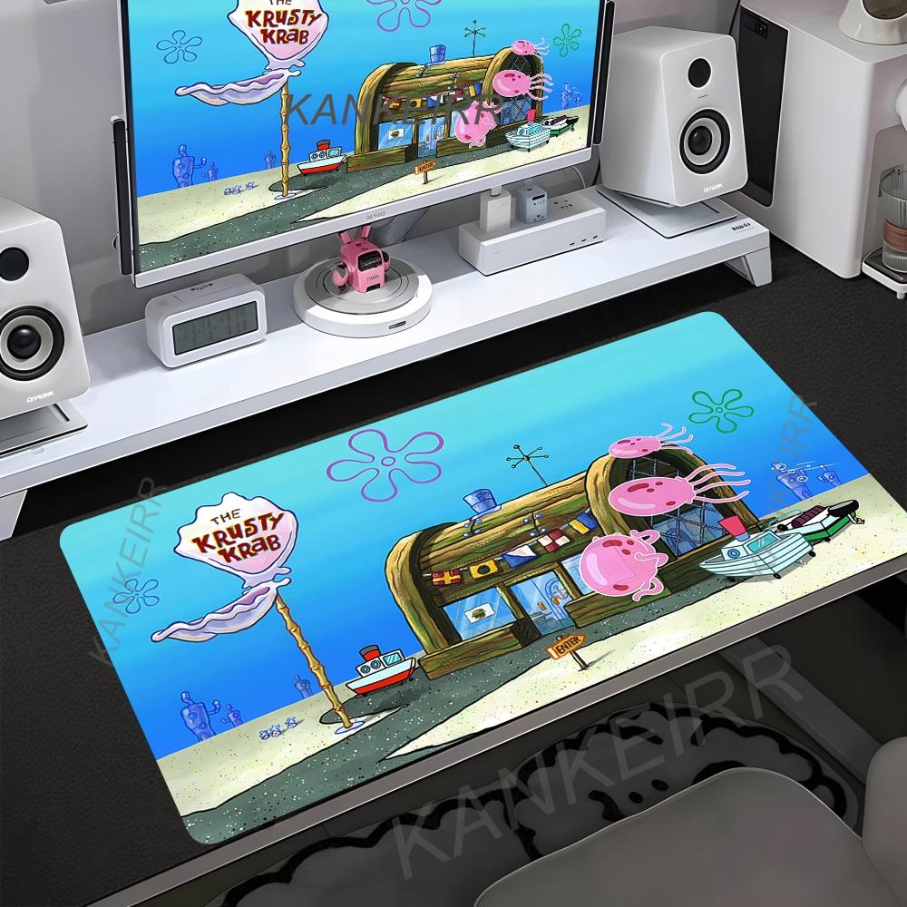 New Premium SpongeBob SquarePants Mouse Mat Patrick Star Cartoon Girl Desk Mat Office Computer Keyboard Mat Non-slip Table Mat