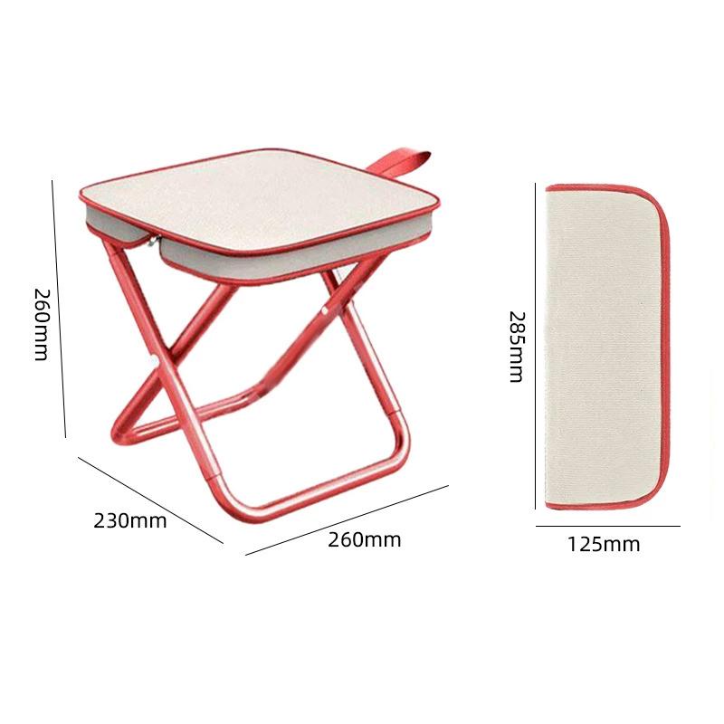 Portable Folding Stool for Outdoor Camping Fishing Train Trip with Lightweight Aluminum Alloy Frame