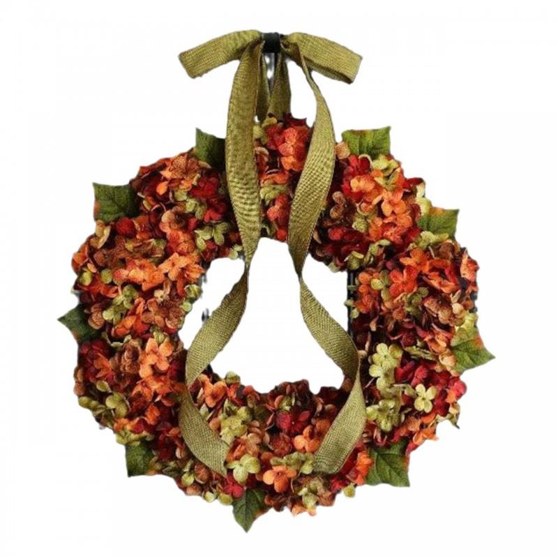 Autumn-Themed Fabric Wreath Door Hanging Decor