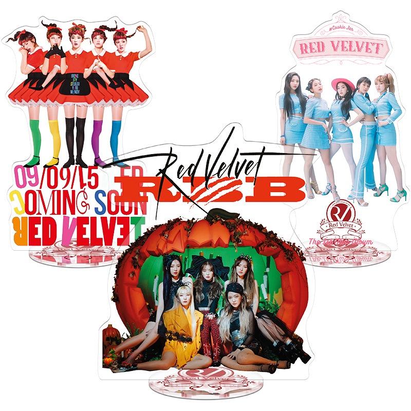 Exquisite Red Velvet Acrylic Standee Featuring Yeri Irene For Elegant Table Decor