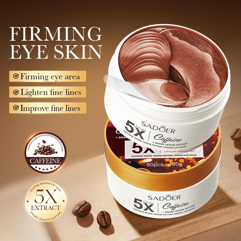 60pcs SADOER 24K Golden Crystal Collagen Eye Mask Anti Dark Circles Moisturizing Anti Wrinkles Anti-aging Seaweed Eye Patches