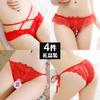 4 Gift Boxes of Women's Underwear Lace Hollowed Out, Hot Open Crotch Transparent, Free of Sexy Sex