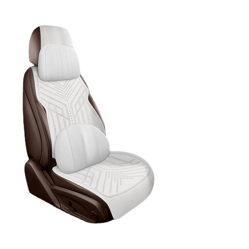 Universal Suede Car Seat Cushion Set for Hongqi HS5/H5 - Breathable, Four Seasons, Three-Piece