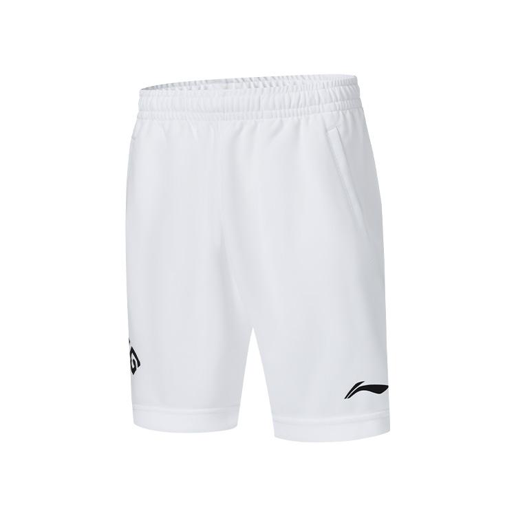 Li Ning Badminton Series Logo Letter Print Comfortable Casual Shorts Unisex Shorts White AAPT059-2