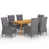 VidaXL Ensemble de Salle à Manger de Jardin 7 pcs Table et Chaises de Repas de Patio Mobilier à Dîner de Terrasse Mobilier 3067775