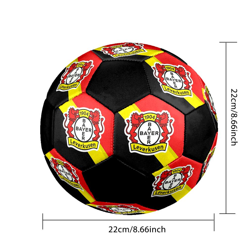 Pallone da Calcio Indoor Bayer 04 Leverkusen Colorato Cucito a Macchina PVC Taglia 5 Pronto per Allenamento di Squadra e Competizione Resistente Rimbalzo Elevato Fantastico Regalo Sportivo