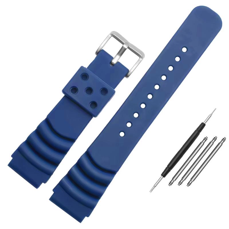 

For Seiko 5 Navigation Water Ghost Series SRPD63/SSK001 SKX007/SRPA21J1/SKX171 Water Ghost Silicone Watch strap band 20mm 22mm 22mm