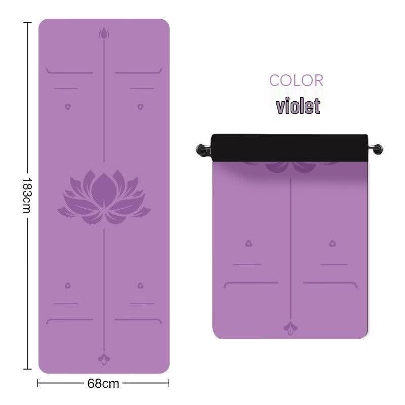 Sanfan Anti-slip Natural Rubber Yoga Mat with Pose Lines