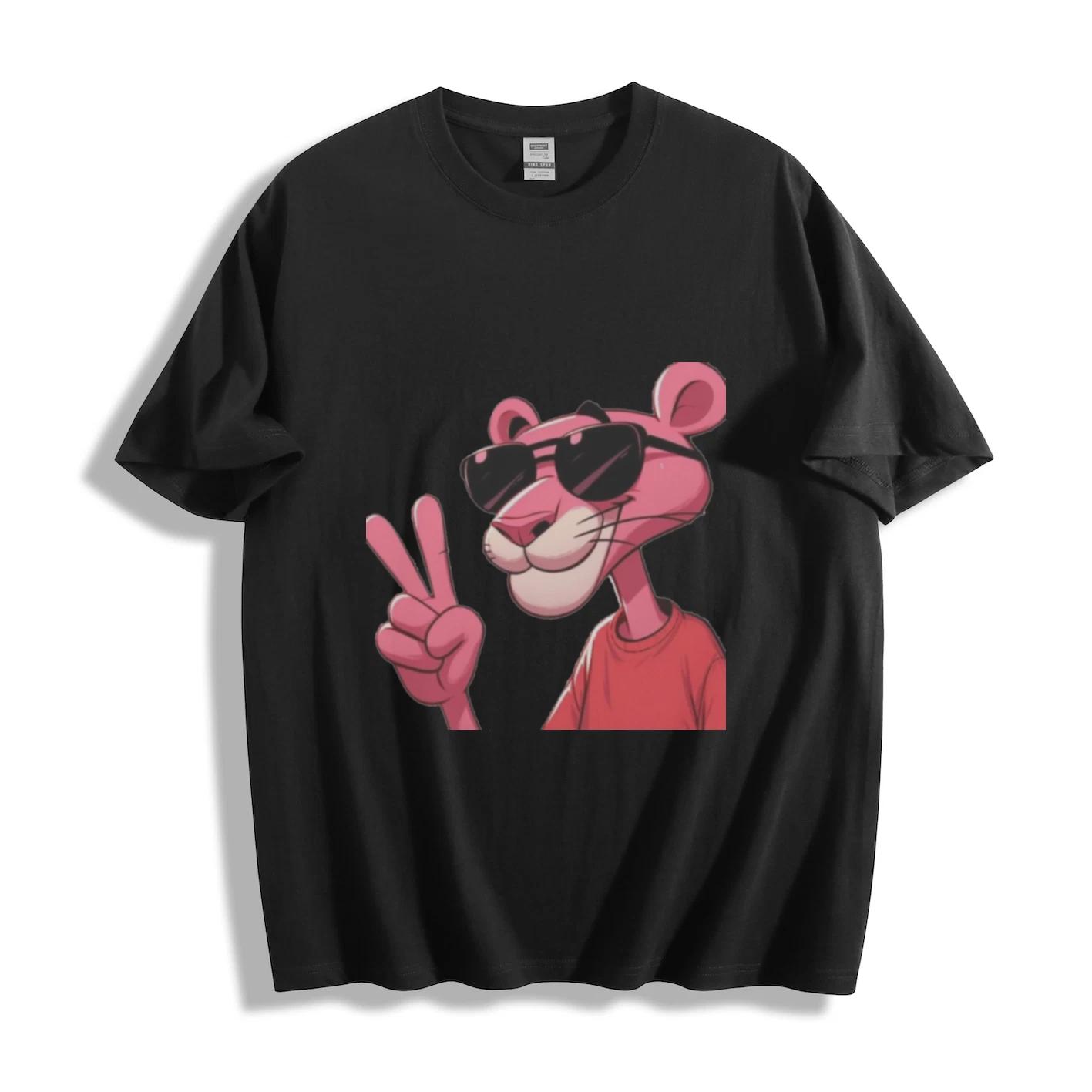 Pink Panther Peace Sign Graphic T-Shirt XL