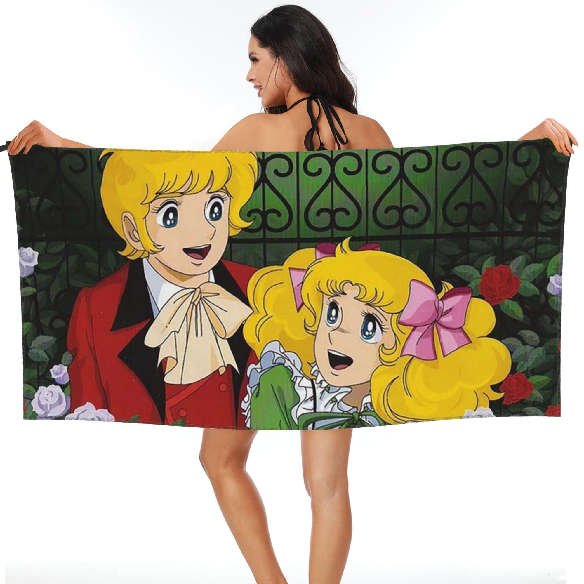 

Candy Candy Anime Beach Towel Soft Microfiber Quick Dry Absorbent Quick Towels For Yoga W40*H60(CM)