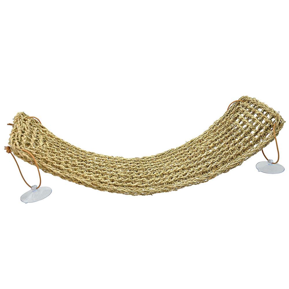 Hand-Woven Seagrass Pet Hammock: Extra Long Rectangle Crawling Mat, 76cm X 17cm