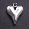6pcs/Lot Classic Stainless Steel Heart Charms For Jewelry Making Bracelets Earring Necklace Pendant Love Material Girl Breloques