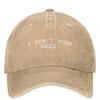 I DON'T WORK HERE Baseball Cap Funny Unisex Teens Designer Trucker Hat Summer Fashion Outdoor Gym Baseball Caps