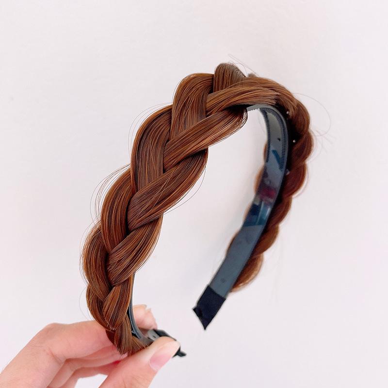 Women Hair Band Fishbone Braid Lazy Wig Twist Braid Headband Hairpin Bohemia Fashion Non-slip Headdress Bridal Hair Accessories