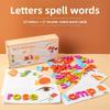 Wooden Letter Children Spelling Word Game English Cognitive Matching Puzzle Toy