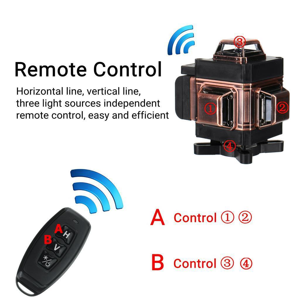 16 Lines Laser Level 4D cross line Green laser level 360°self-leveling multipurpose level laser horizons vertical