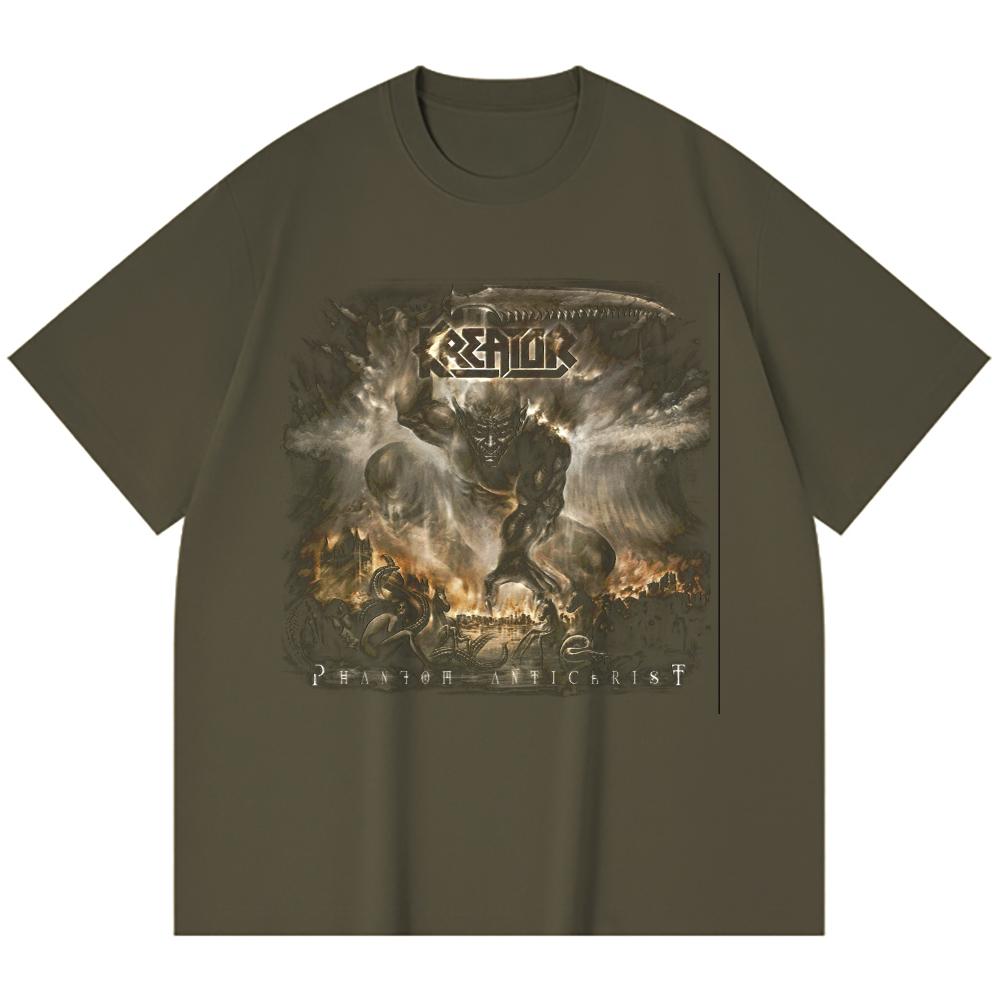 230 Gsm 100% Cotton Heavy Metal T-Shirt Rock Band Popular Music Print Unisex Heavy Cotton T Shirt