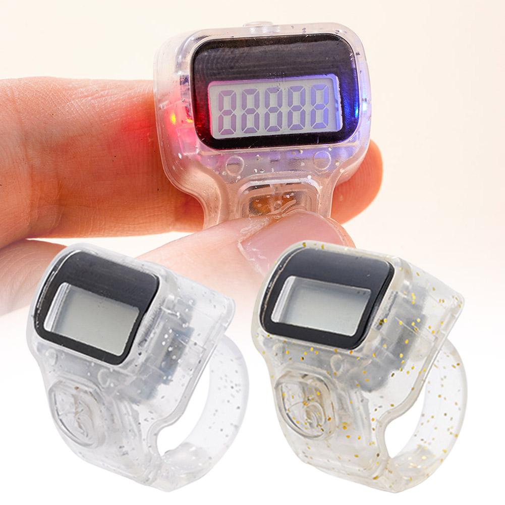 1Pcs Finger Counter W/ Compass Islamic Tasbih Digital LED Electronic Handheld Tally Counter Finger Counter Resettable Clicker