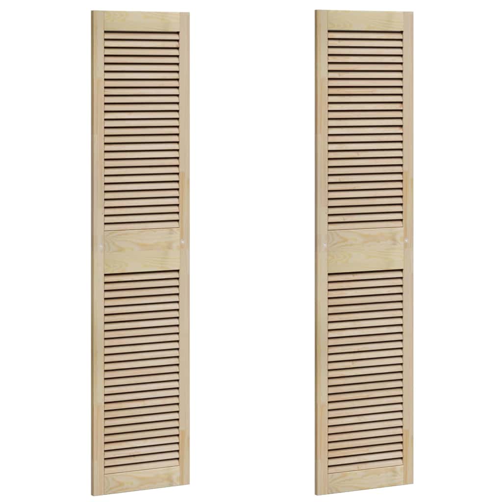 Cabinet Door 2 Pcs Natural 170 X 2.1 X 39.5 Cm Solid Pine Wood