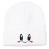 Simple Hat Knit With Big Eyed Smiling Face Embroidery Design For Outdoor Daily