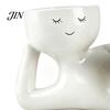 Home Decoration Planter Lazy Guy Planter, Little Character Flowerpot Ornament, Creative Lying Durable Humanoid Double Pot for Succulents Garden Decor
