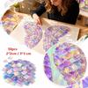 50 Pièces Carrées Radiantes Feuilles Acryliques Arc-en-ciel Iridescentes Acryliques Holographiques Acryliques Décoration de Maison