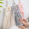 Hand towel household cute absorbent kitchen towel lazy rag wipe towel solid color children's hand