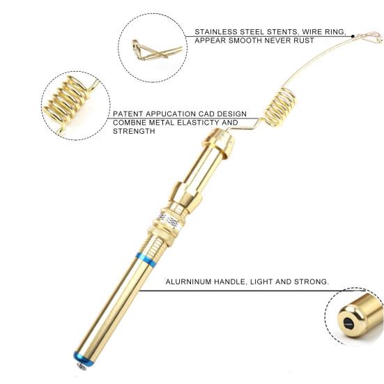 Športový doplnok MUQZI Prenosný ultra mini nerezový elastický prút na ľadové jazero na rieke