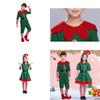 Vibrant Kids Christmas Elf Fancy Dress Outfit For Xmas Parties Role-play Fun