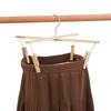 Bamboo Clip Pants Rack with Traceless Hangers - Four-Corner Drying Hanger