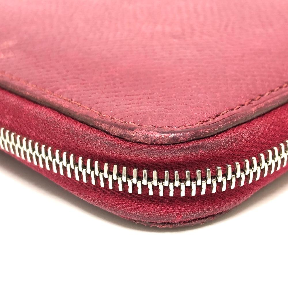HERMES Azap Long Silk-In Long Wallet Wallet Long Wallet Epsom wine-red