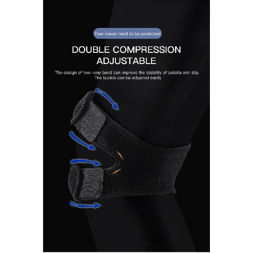 1PC Pressurized Knee Wrap Sleeve Support Bandage Pad Elastic Braces Knee Hole Kneepad Safety Basketball Tennis Cycling Knee Pads