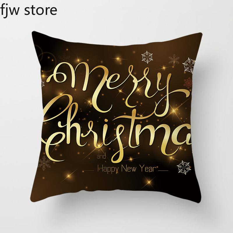 

Веселого Рождества и счастливого Нового года Декоративная наволочка для дивана Украшение для офисного кресла Подушка для домашнего декора отеля 40x40cm
