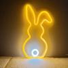 Easter Bunny Tail Shape LED Neon Lights USB Charging Cartoon Spring Rabbit Lamp Desk Decor For Teen Kids Girls Boys