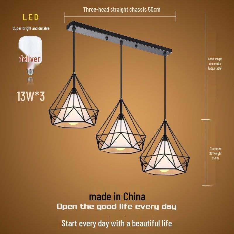 Influencer Friseursalon Retro-Kronleuchter mit Diamant-Dekoration für Friseursalon oder Milchteeladen