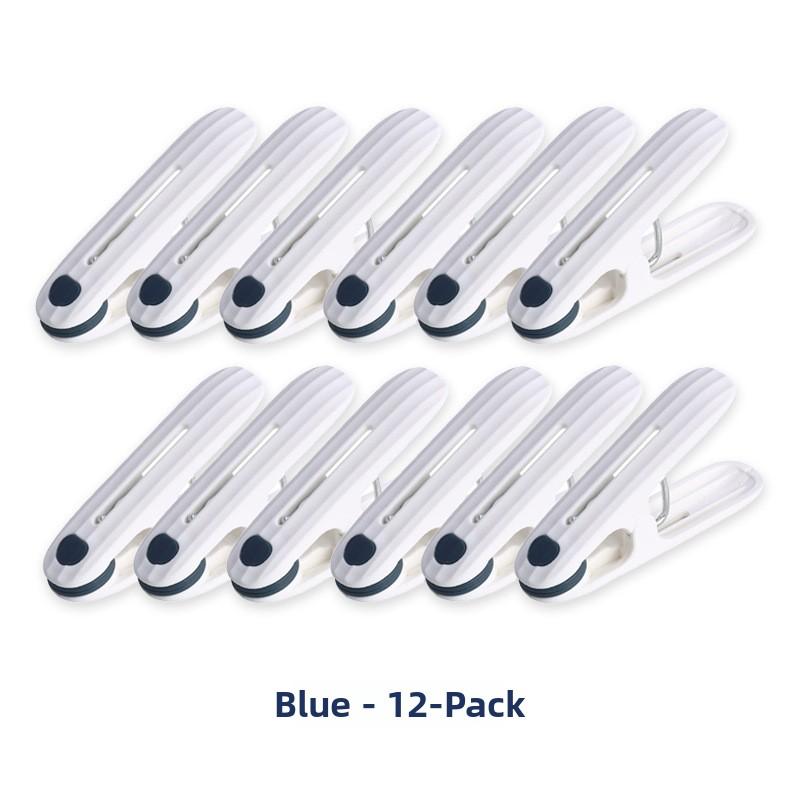 No-Trace Plastic Clothes Hanger Home Use Laundry Clips for Drying Clothes Bed Sheets Socks Windproof Fixed Clips Clothes Dryi... синий