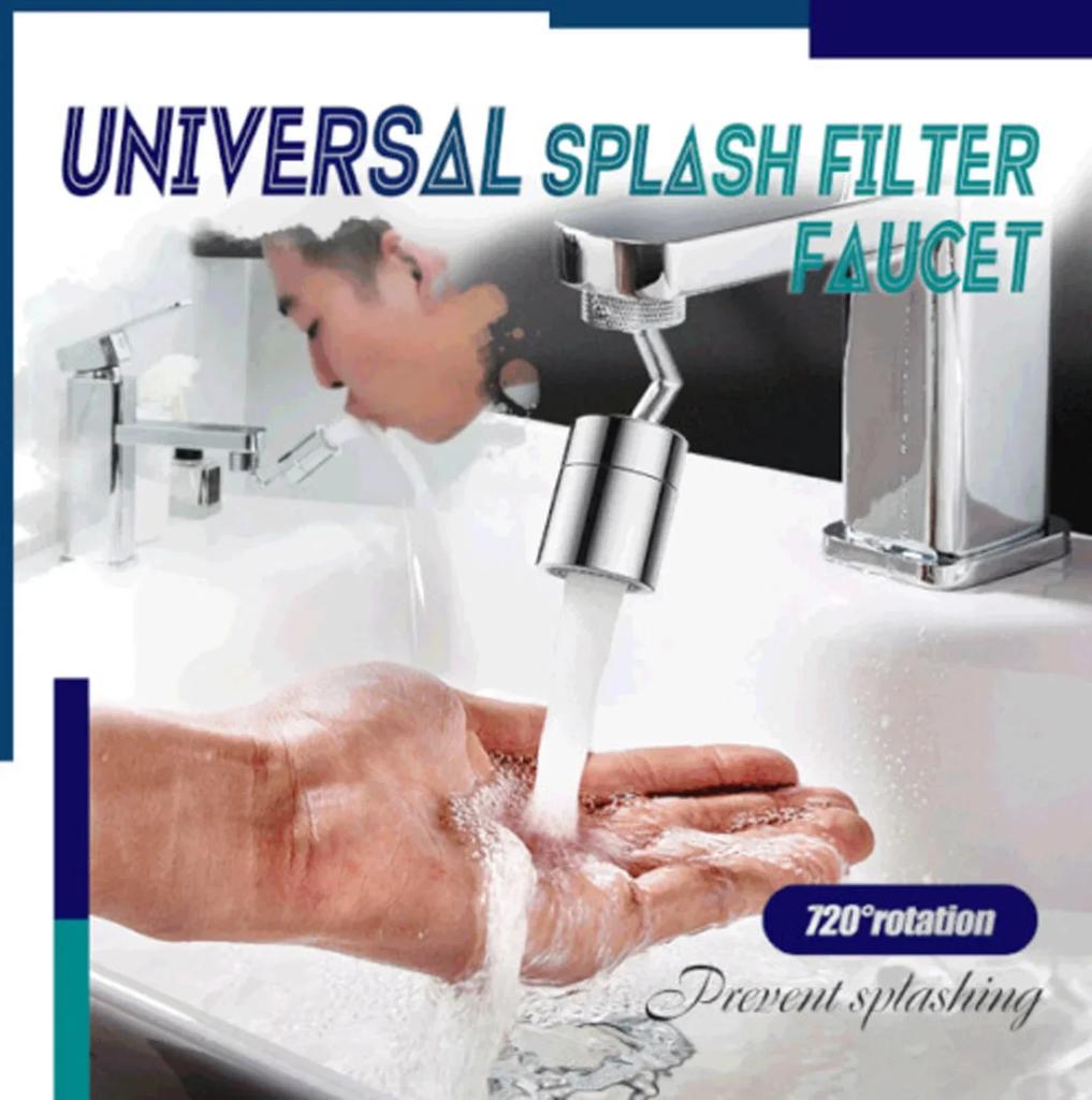 Universal Sink Tap for Water Splash Filter Faucet 720° Rotate Water Outlet Faucet Extender Bubbler Sprayer Bathroom Accessoriess