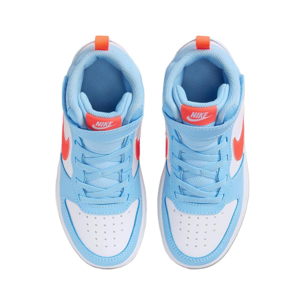 Nike Court Borough Mid 2 Aquarius Blue White Total Orange (PS)