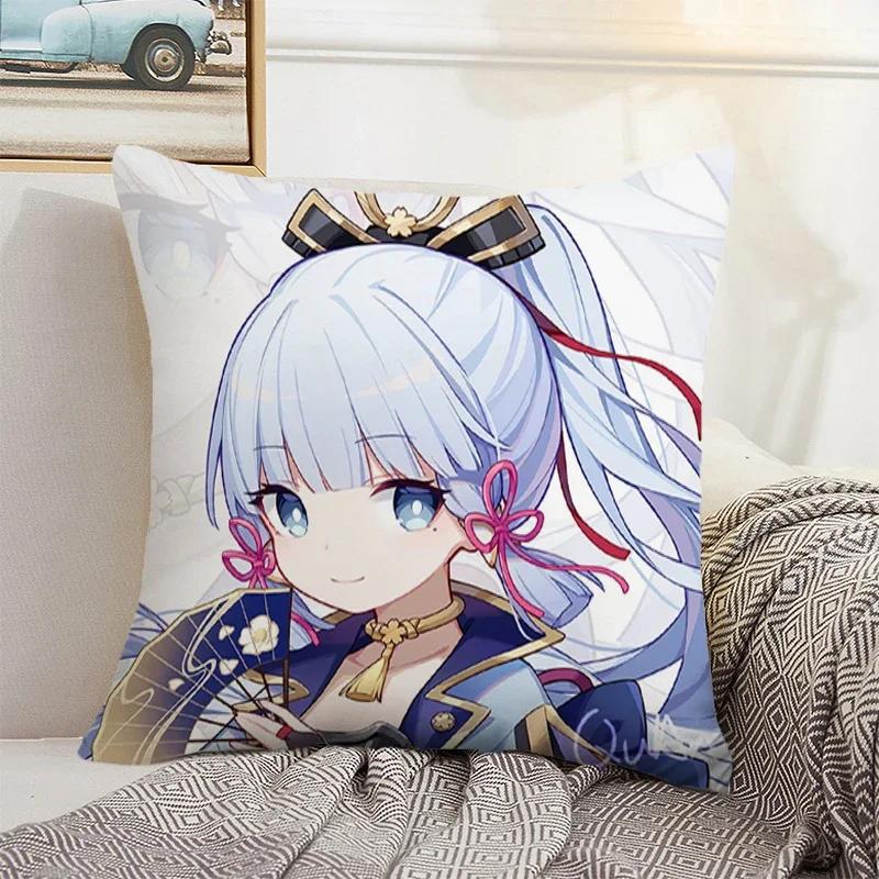 Genshin Impact Cushion Cover 45*45 Pillow Covers Decorative Sofa Cushions Pillowcase  Pillows Decor Home Pillowcases