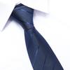 Men'S Formal Wedding Groom Dark Blue Pattern Hand Zipper Free 8Cm Blue Dark Strip Tie