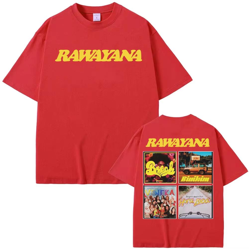Band Rawayana Album Tour Cover T-shirt for Men Women Harajuku Hip Hop High Street T Shirts Cotton Comfort Oversized T-shirt
