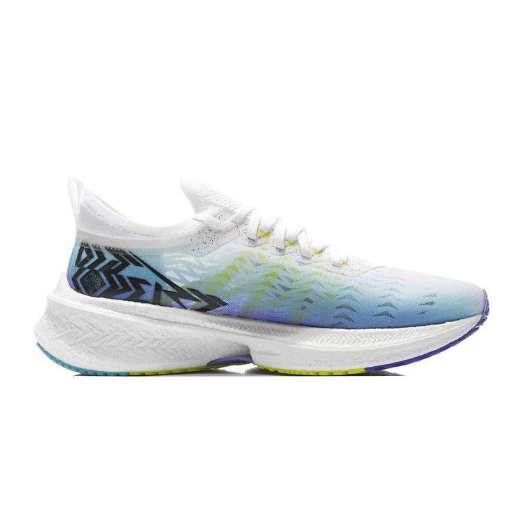 Li Ning Feidian Discovery Running Shoes Men's Low Top White/Neon Blue Purple/Green ARMR005-3