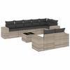 VidaXL Garden Lounge Set with Cushions 9 Pcs, Patio Sofas, Furniture Set, Outdoor Terrace Furniture, Grey 3222831