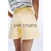 Summer New Product Women's Clothes Fashion Fashion Casual Asymmetric Design High Waist A- line Denim Shorts 5862151