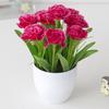 1 Set Artificial Plants Multi-use Handmade Plastic Artificial Plants Display for Garden
