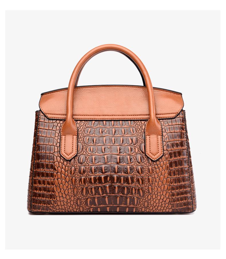 2025 Trendy Retro Crocodile Pattern Women's Crossbody Handbag