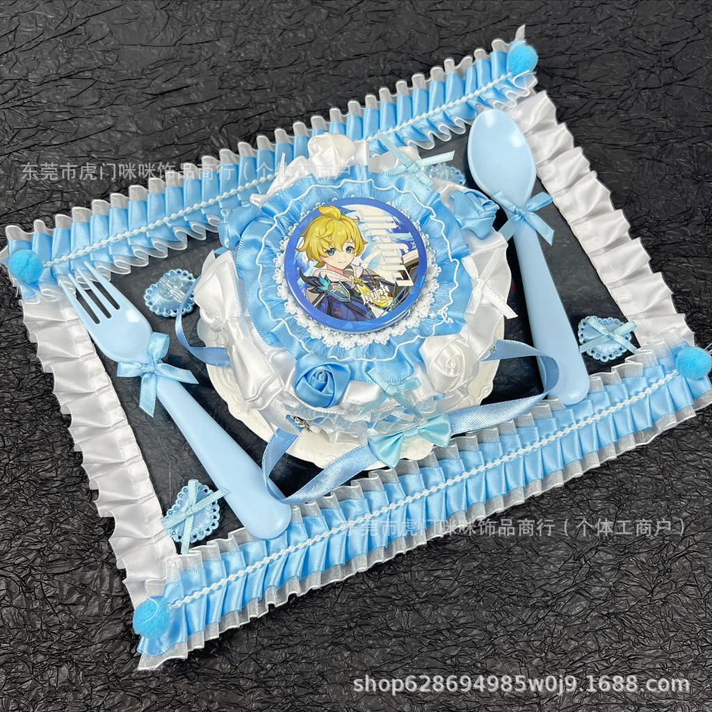 Dinner Plate Finished Pain Board Pain Bandaging Board White Gu Mei Self-push Cake Bar Knife and Fork Pain Board Photo Props
