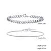 Classic Punk 2pcs Set Stainless Steel Cuban Bracelets for Men Fashion Snake Twist Chain Wristband Hip Hop Stacked Jewelry Gifts
